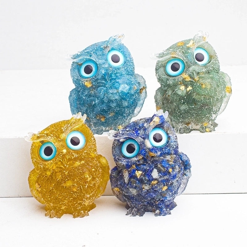 Minimalist Owl Gemstone Agate Decor Crystal Figurines for Home|Home Decor Ornaments