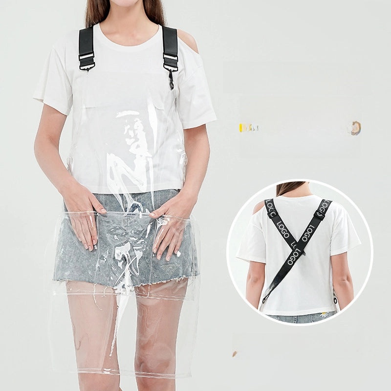 Transparent TPU Apron Waterproof Protective Cover for Painting Hairdressing Car Wash and Baby Care|Protective Aprons