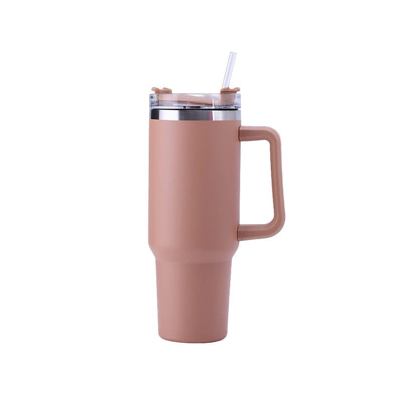 Preppy Casual Elegant Solid Color Stainless Steel Thermos Cup with Silicone Sleeve 350ml | Home & Kitchen Drinkware
