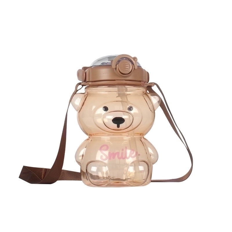 Adorable Bear Shaped Plastic Water Bottle 1pc | Drinkware & Water Bottles