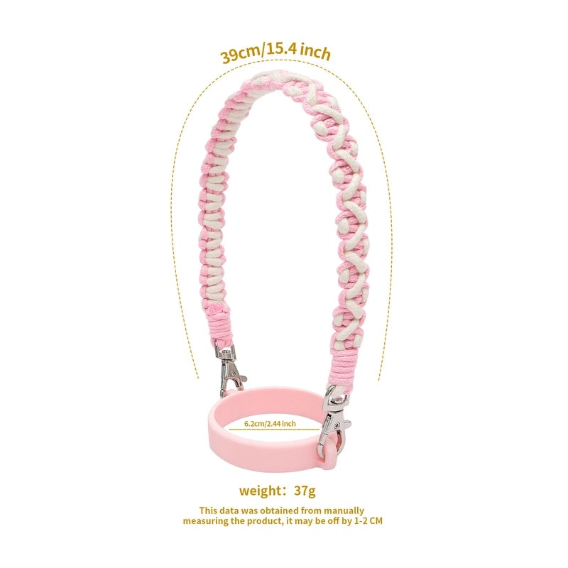 Multicolor Cotton Rope Water Bottle Holder with Silica Gel Grip | Outdoor Accessories