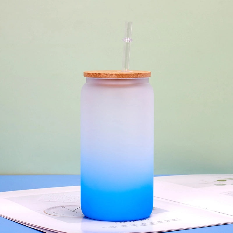 Mason Cup with Bamboo Lid and Straw|Outdoor Drinkware