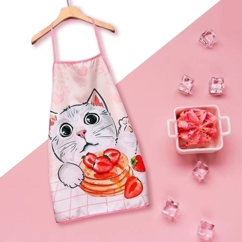 Fresh Cat Apron Decorations for Fabric Craft Printing | Kitchen Aprons & Party Props