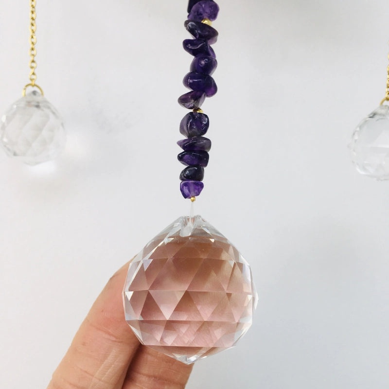 Minimalist Flower Crystal Suncatcher Decorative Hanging Ornament|Home Decor