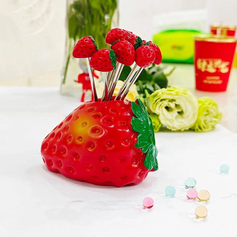 Fruit-Shaped Stainless Steel Fork Set with Apple, Strawberry, Banana Design | Kitchen Accessories