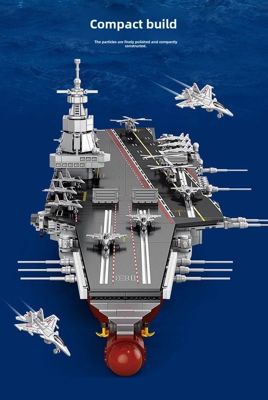 Lele Brothers No.003 Fujian Military Aircraft Carrier Building Blocks Toy for Boys | Toys & Games - Building Sets