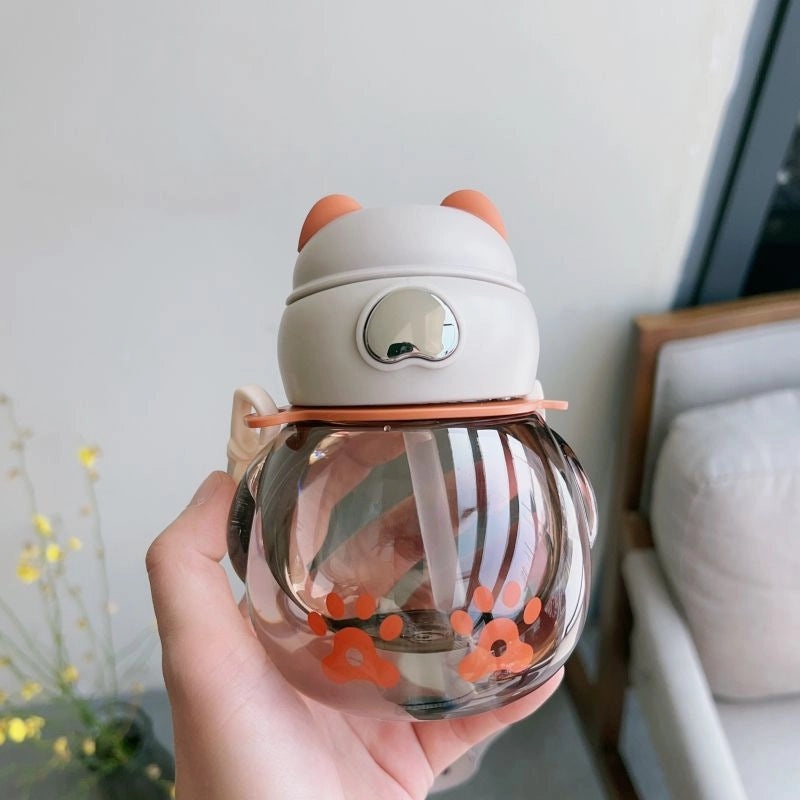 儿童水杯吸管杯塑料便携可爱夏季小学生男女通用随身小肚杯|儿童水杯与饮水器