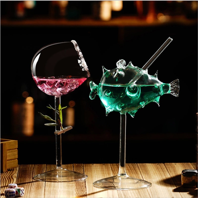 Charming Animal Design Wine Glass - Casual Elegant Cute Style | Drinkware & Bar Accessories