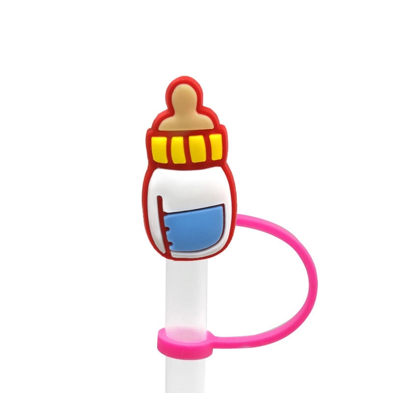 Cute Cartoon Silicone Straw Cap for Kids | Drinkware Accessories