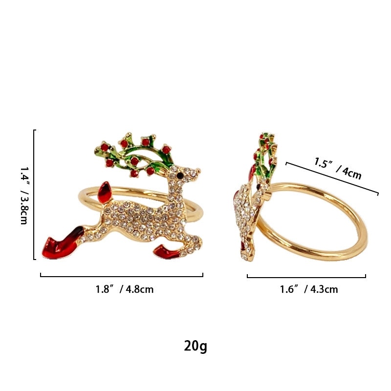 White Floral Napkin Rings Set | Home & Kitchen Tableware