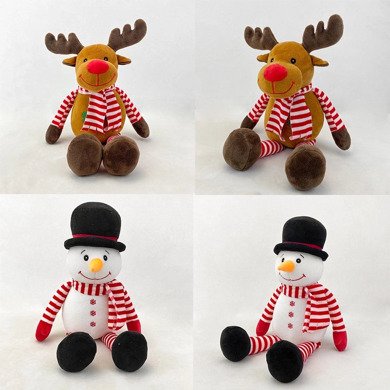 Christmas Plush Toys Santa Claus Snowman Elk Stuffed Animals Soft PP Cotton Gifts|Holiday Plush Toys