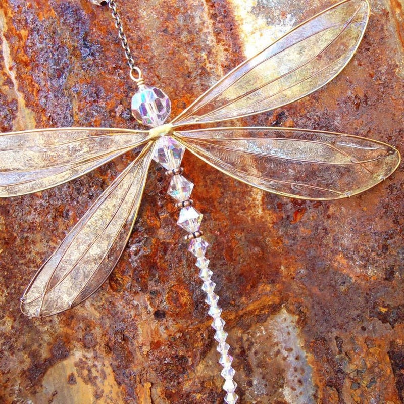 Elegant Dragonfly Crystal Alloy Pendant Wall Decoration|Wall Art & Home Decor