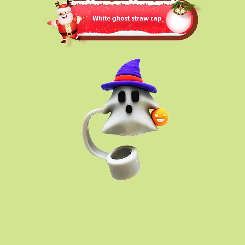 Halloween Silicone Straw Cap 10mm Reusable Straw Sleeve Party Accessory|Kitchen & Dining Accessories