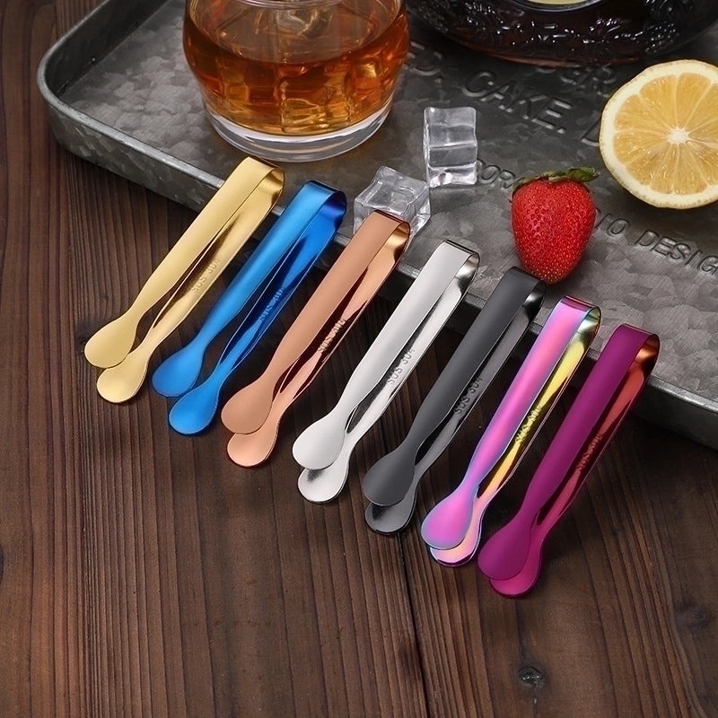 Stylish Solid Color Stainless Steel Food Tongs Single Piece | Kitchen Tools & Gadgets