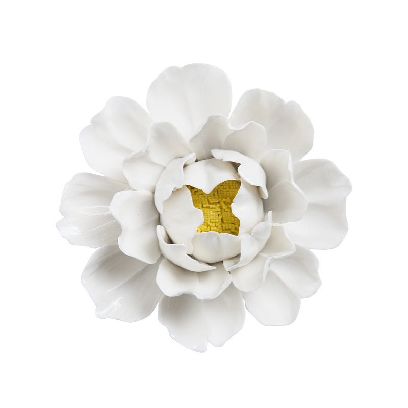 3D Ceramic Flower Wall Pendant for Living Room Bedroom TV Background | Home Decor Wall Art