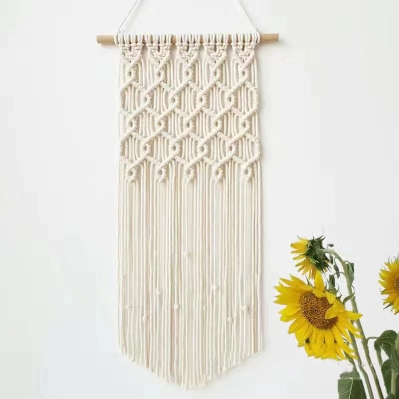 Striped Cotton Tapestry Wall Hanging for Vacation Vibes|Home Decor Wall Art