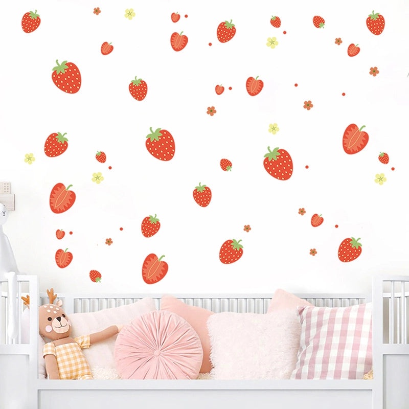 Adorable Strawberry PVC Wall Decal for Home Decoration|Home Decor & Wall Art