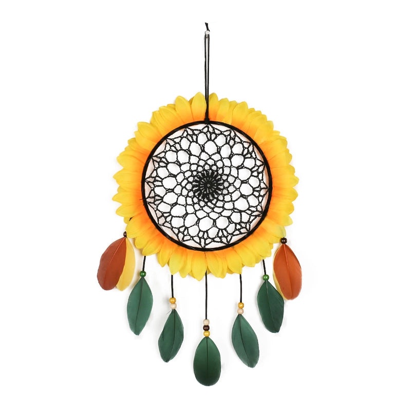 Sunflower Dreamcatcher Wall Hanging Iron Art for Casual Pastoral Decor|Home Decor