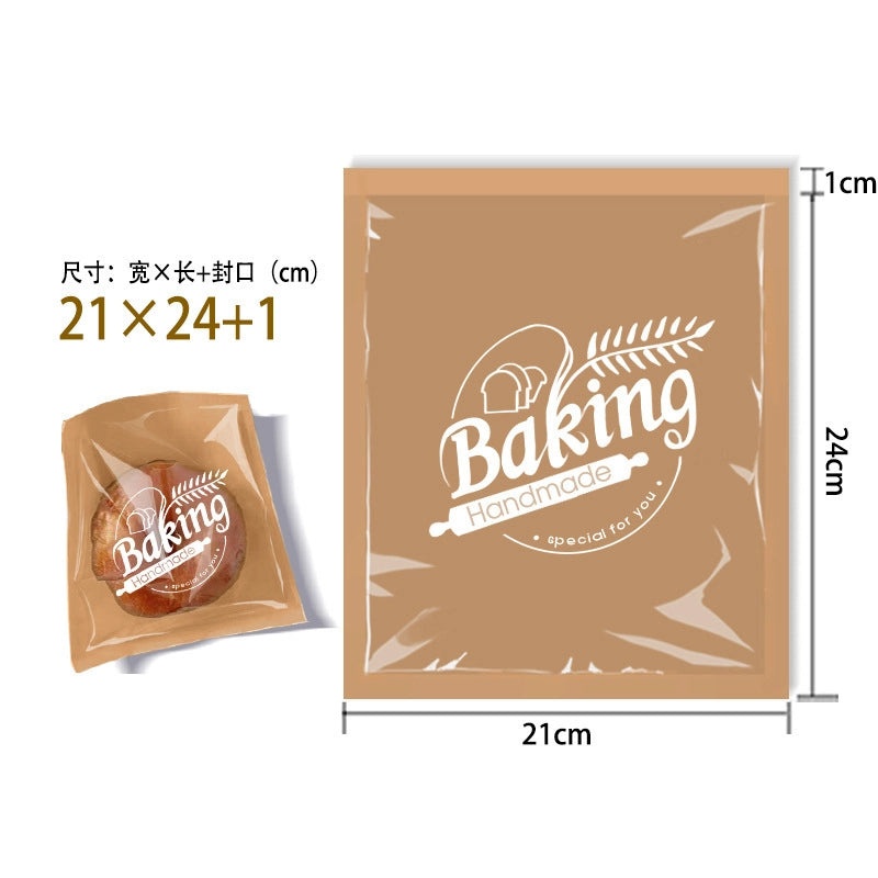 Disposable Sealed Bread Bags for Baking Food Packaging Oil-proof Paper Toast Sandwich Donut Cookie Bags|Kitchen Storage Bags