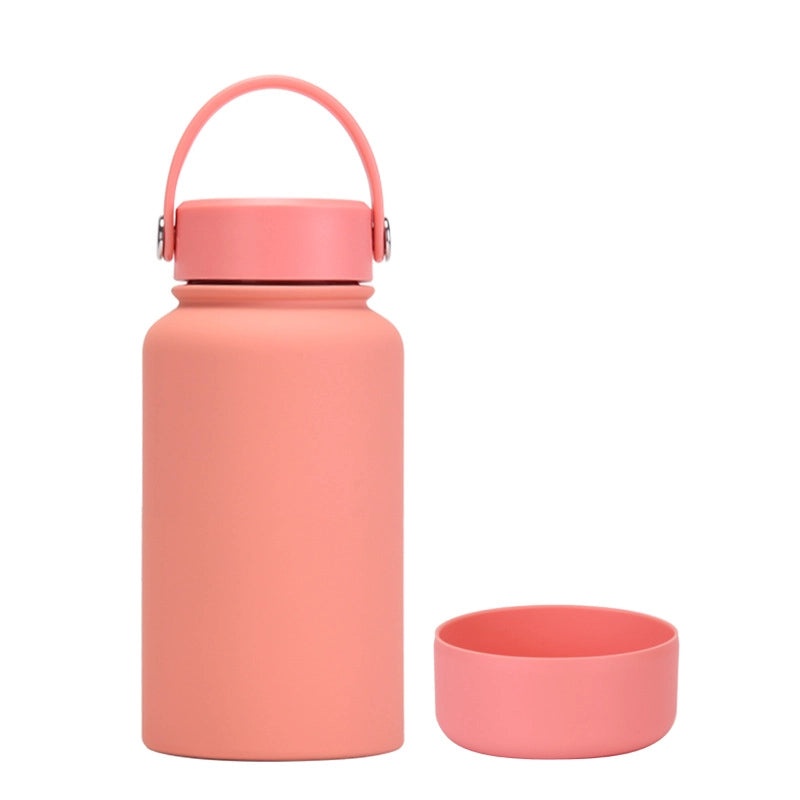 Stylish Solid Color Stainless Steel Water Bottle with Silicone Sleeve 1 Piece|Drinkware & Bottles