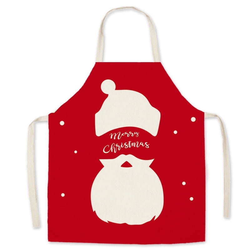 Minimalist Snowflake Christmas Cooking Apron Polyester Fabric 1 Piece | Kitchen Accessories & Cooking Aprons