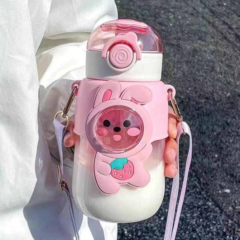 Adorable Cartoon Style Plastic Water Bottle Single Piece|Kitchen & Dining