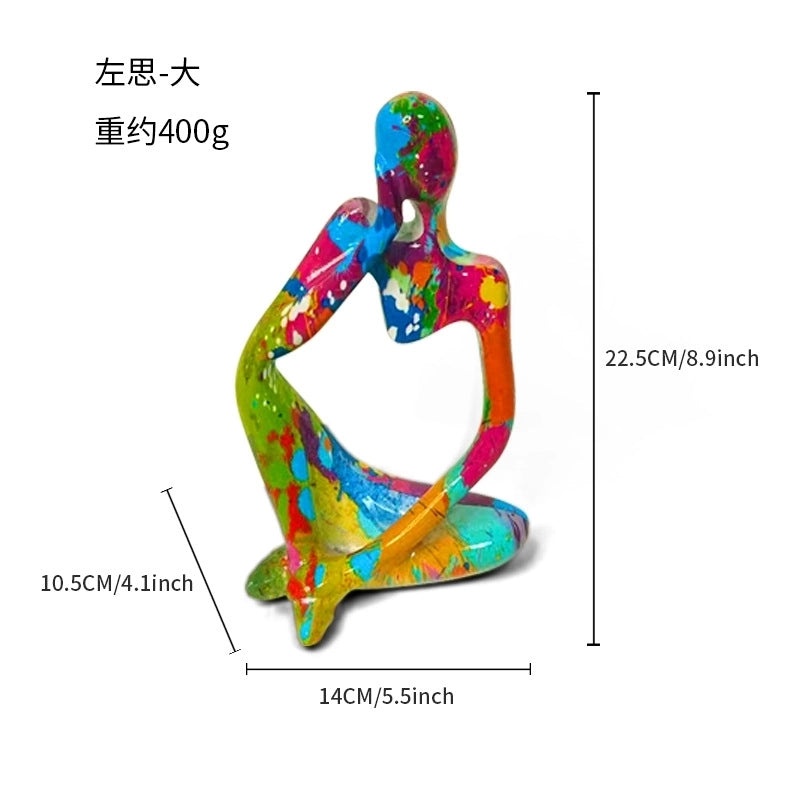 Thinker Sculpture Desk Ornament for Home, Living Room, and Office Decor | Home Decor & Office Accessories