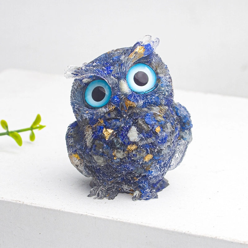 Minimalist Owl Gemstone Agate Decor Crystal Figurines for Home|Home Decor Ornaments