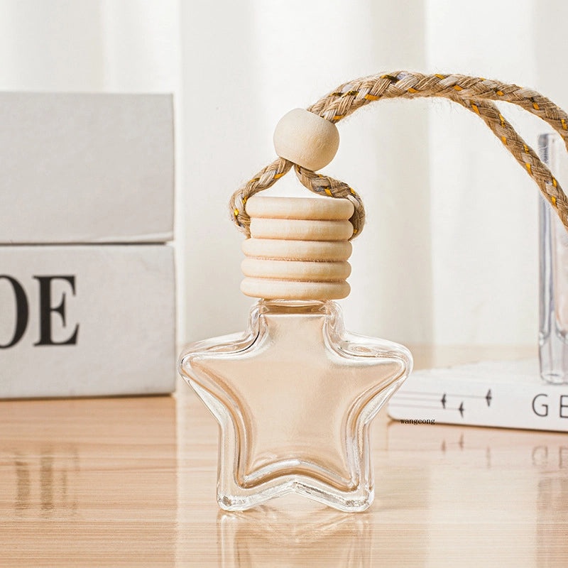 Five-line Cap Shoes Gold Star 10ML Empty Perfume Bottle Car Pendant Aromatherapy Bottle|Home & Living > Aromatherapy & Essential Oils