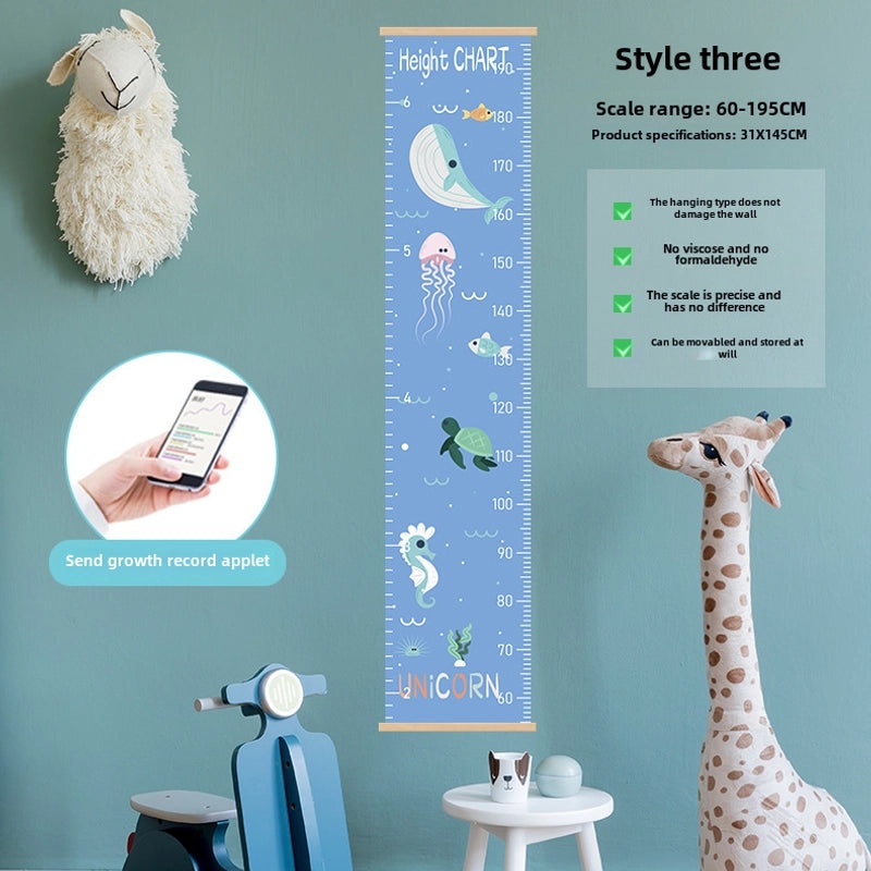 Cartoon Kids Height Chart Wall Decal Removable Baby Growth Sticker Home Measuring Tool|Home & Living > Kids Room Decor
