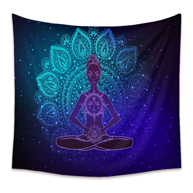 India Buddha Yoga Wall Hanging Tapestry | Home Decor