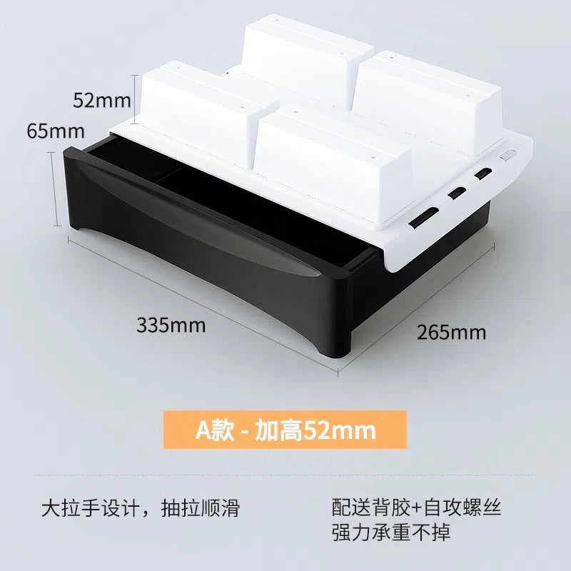 Invisible Under-Desk Drawer Storage Box for Study, Dorm, Bar & Computer Desk | Home & Office Storage Solutions