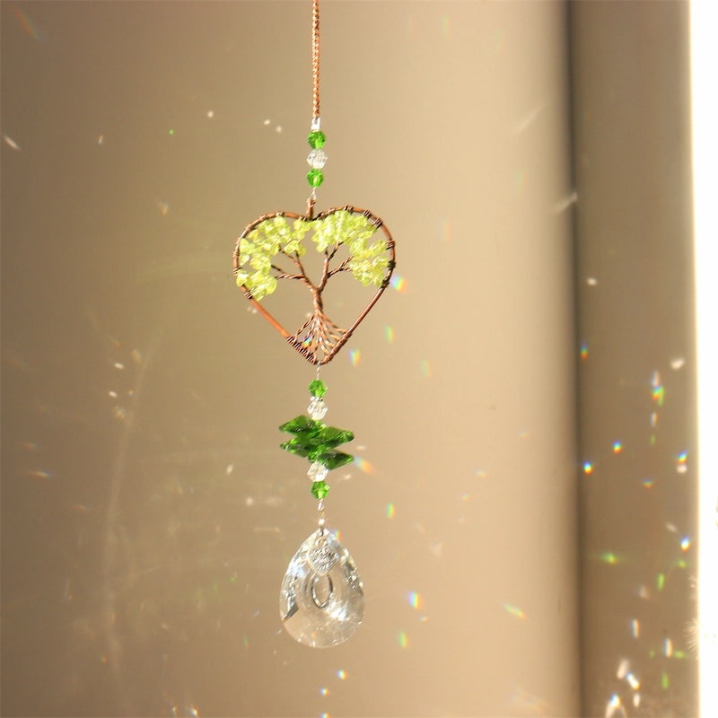 Romantic Heart-Shaped Crystal Pendant Charming Artificial Decoration for Home|Home Decor & Accessories