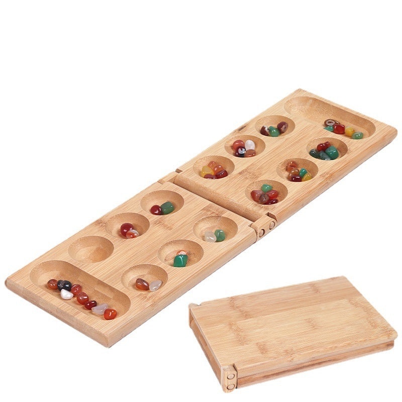 Solid Wood African Chess & Mancala Puzzle Game for Kids | Toys & Games