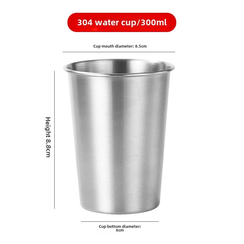 Industrial Style 304 Stainless Steel Beer Cup with Logo | Drinkware & Cups