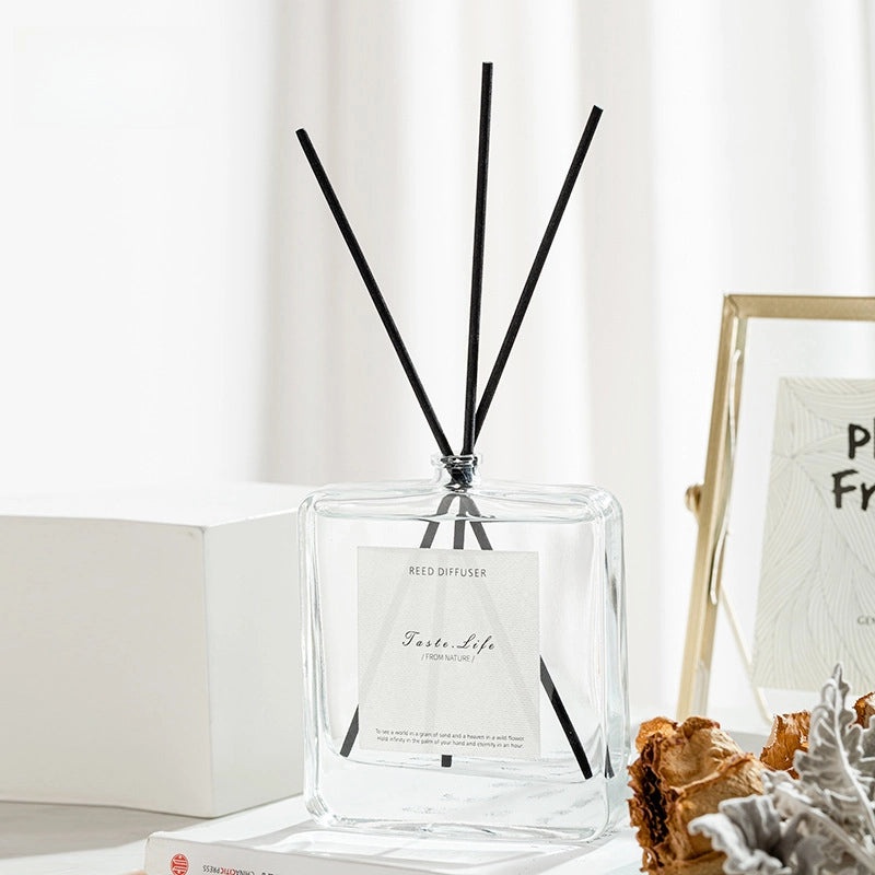 BYME 120ml Flat Aromatherapy Bottle with Rattan Sticks, Long-lasting Indoor Essential Oil Diffuser Set|Home Fragrance & Aromatherapy