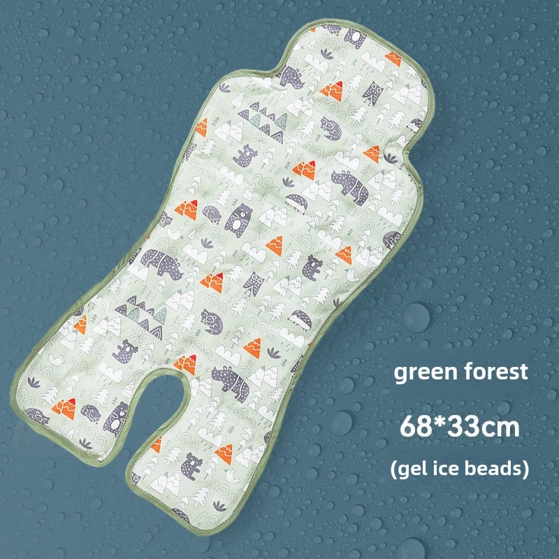 Universal Baby Stroller Car Seat Gel Cooling Mat Ramie Ice Pad Safety Cushion for Dining Chair Baby Mat|Baby Travel Accessories