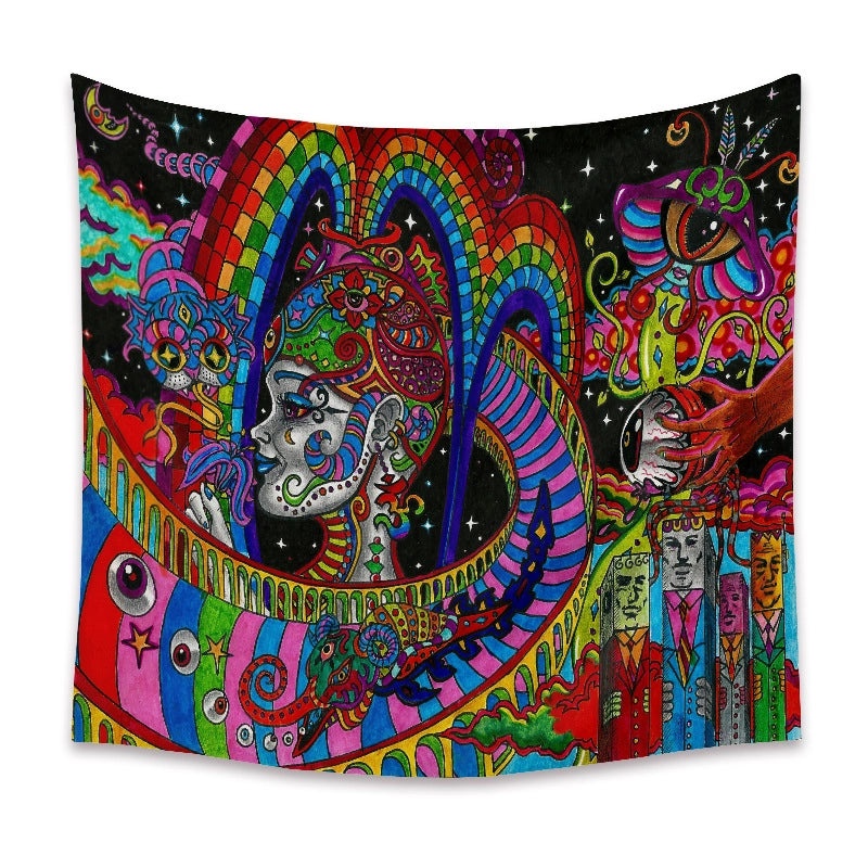 Bohemian Punk Style Printed Tapestry Wall Hanging for Bedroom | Home Decor Tapestries