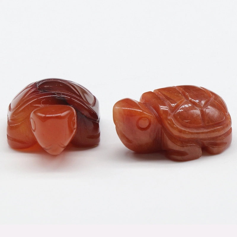Adorable Tortoise Agate Tiger Eye Opal Decorative Figurines|Home Decor & Collectibles