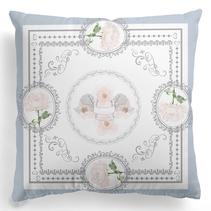 European Retro Floral Pillowcase with Geometric Plaid Design|Home Decor Cushions