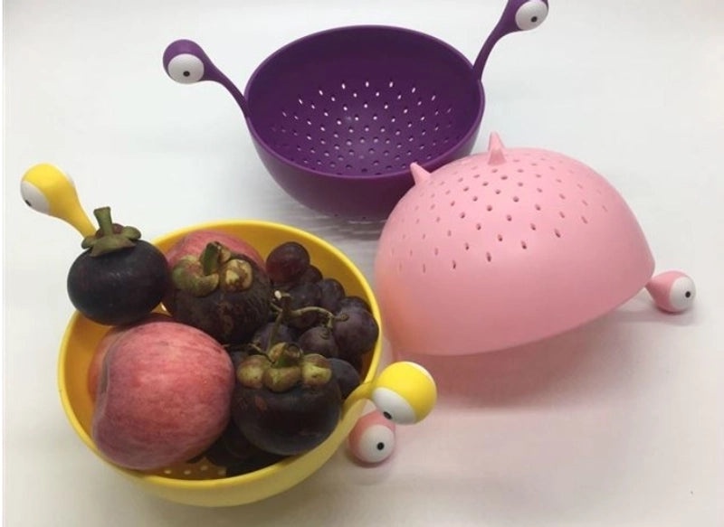 Charming Pastoral Solid Color Plastic Fruit Basket Single Piece|Home & Kitchen Storage & Organization
