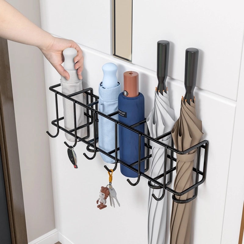 Wall-mounted Door Umbrella Rack Organizer | Home Storage & Organization
