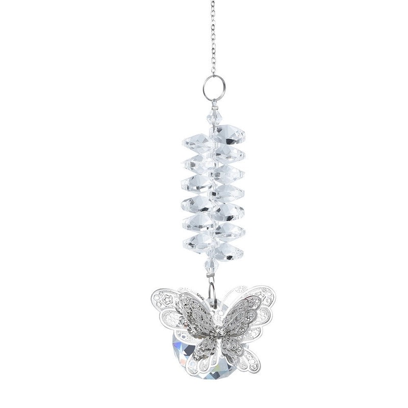 Minimalist Butterfly Crystal Suncatcher Wind Chime Decorative Wall Hanging|Home Decor
