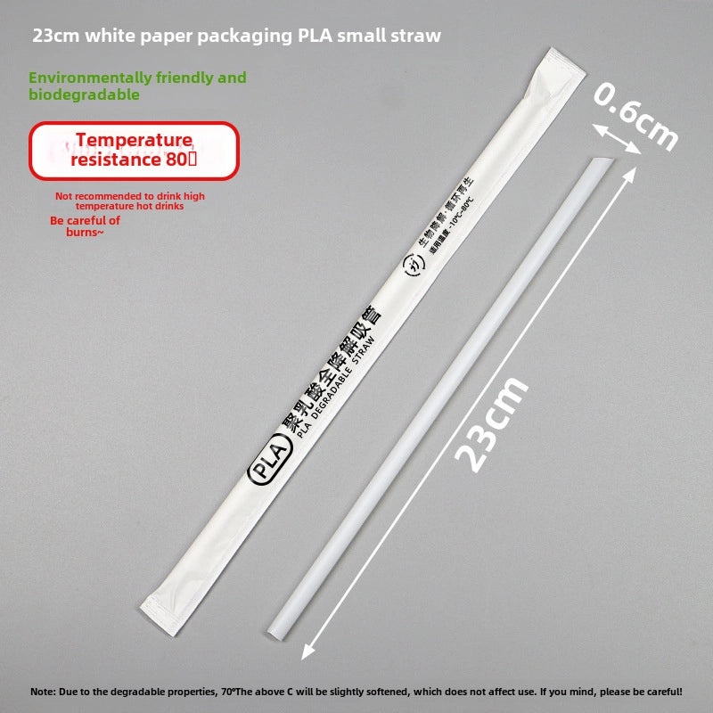 Biodegradable PLA Straws for Hot Drinks | Disposable Milk Tea Coffee Straws | Eco-Friendly Individually Packaged | Drinkware Accessories|Straws &