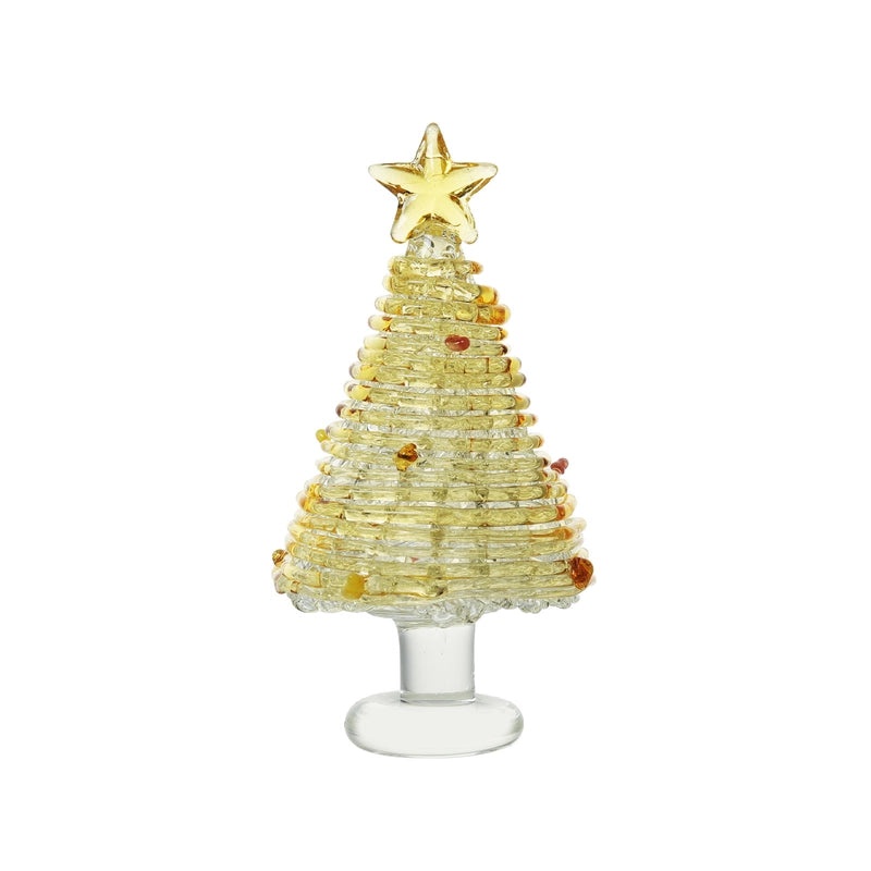 Minimalist Christmas Tree Crystal Ornament | Holiday Decor Ornaments