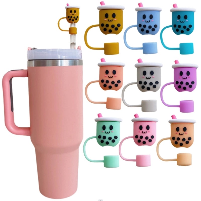 Adorable Cartoon Milk Tea Cup PVC Charm 1pc|Keychains & Charms