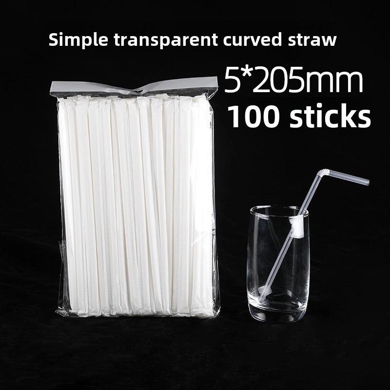 一次性弯曲透明塑料吸管 独立包装食品级PP材质环保吸管|餐饮用品塑料吸管