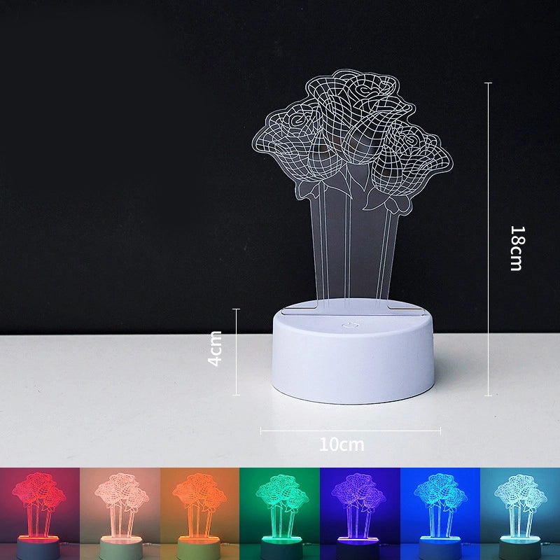 Creative LED Atmosphere Night Light Kids Gift 3D Table Lamp with Custom Logo Lettering|Home Decor & Lighting