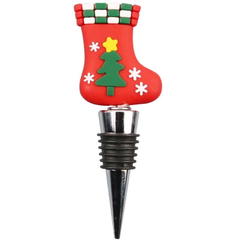 Festive Cartoon Wine Bottle Stopper PVC Aluminium Alloy 1 Piece|Kitchen & Dining Accessories