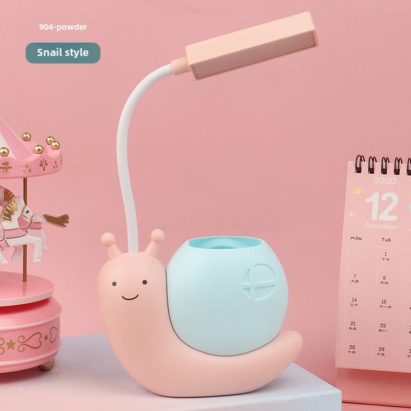 Cartoon Rechargeable LED Desk Lamp Eye Protection Learning Light Creative Student Dormitory Small Gift | Home & Office Lighting